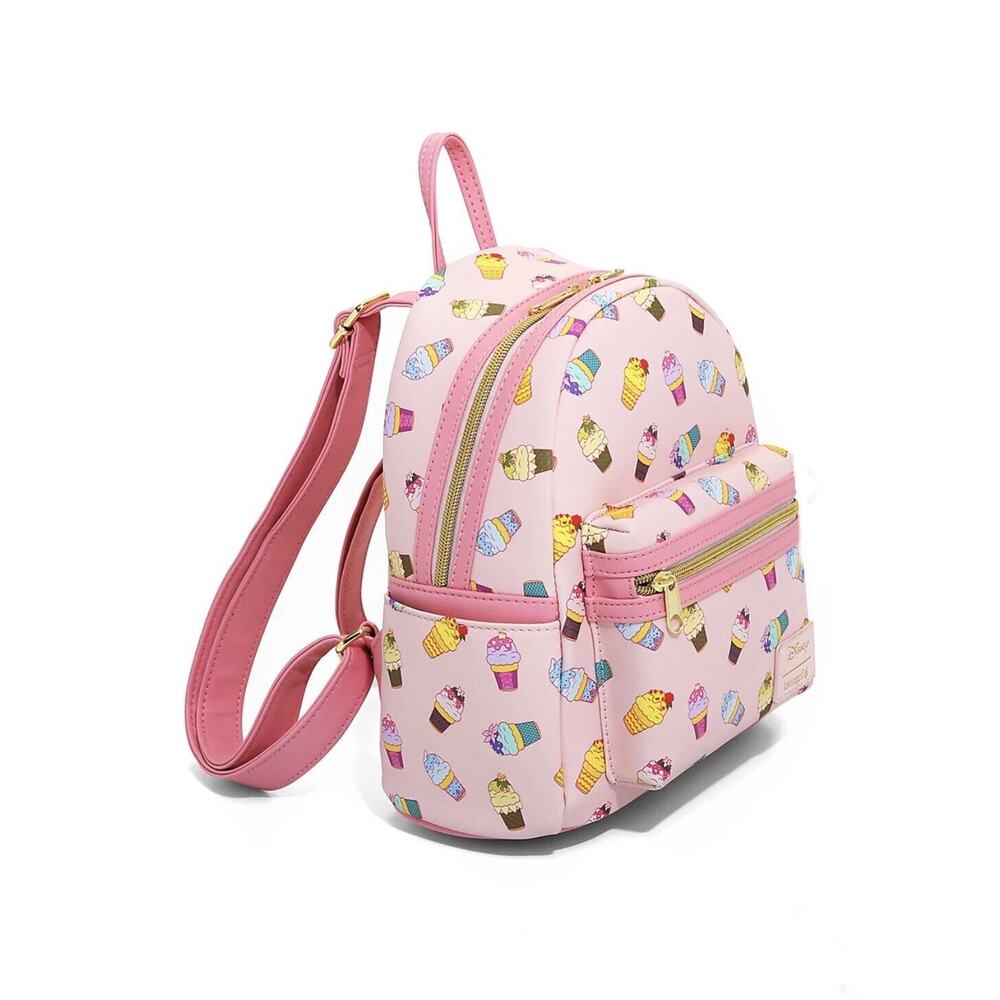 Loungefly Disney Princess Ice Cream Mini Backpack and Cardholder Set Pink NWT - Picture 5 of 9
